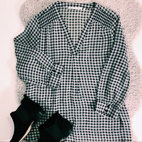 Violet & Claire Tops - [Violet + Claire] Adorable Gingham Sheer Blouse